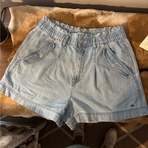 Tommy Hilfiger Blue Jean Shorts Elastic Waistband Relaxed Fit
